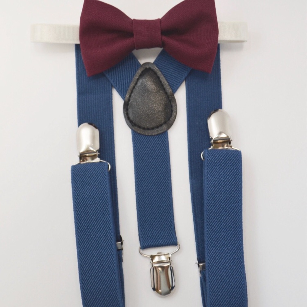 Bow tie and suspender boy set-wedding